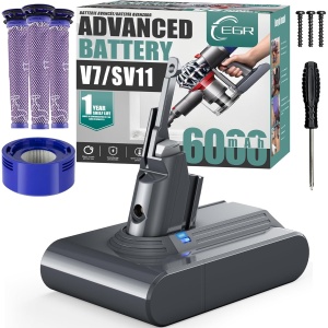 EGR 4600mAh V7 Replacement Battery for Dyson V7 Battery SV11 V7 Motorhead V7 Animal V7 Fluffy V7 Absolute V7 Trigger Cordless Vacuum Cleaner